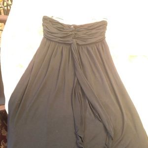 Black strapless express cotton dress